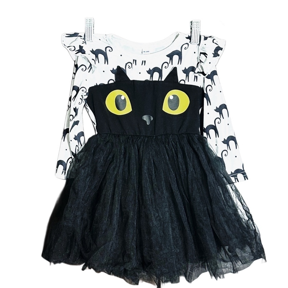 5/$25 😻 Black Cat Kids Dress